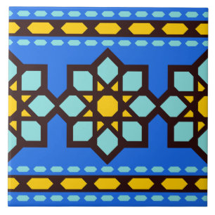 Blaue islamische geometrische Fliese