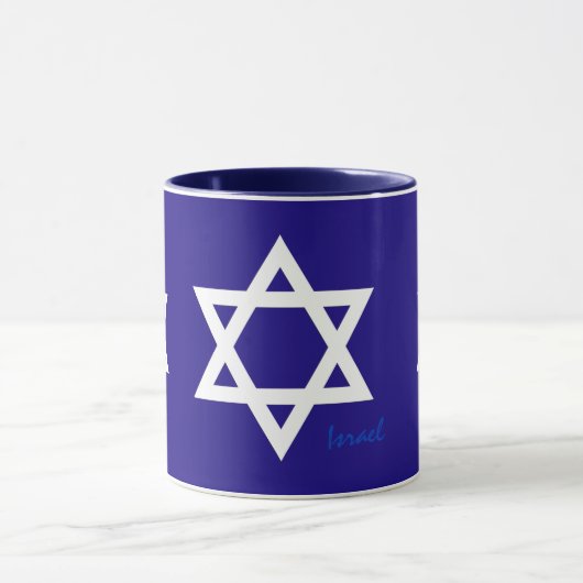 Blaue israelische Patriot-Tasse, israelische Flagg Tasse (Zentrum)