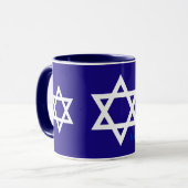 Blaue israelische Patriot-Tasse, israelische Flagg Tasse (Vorderseite Links)