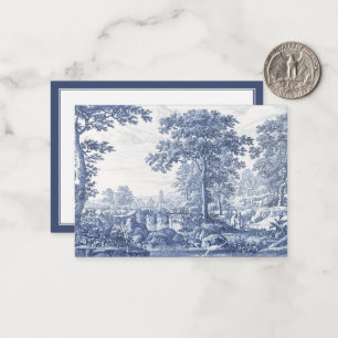 Blaue Italianate-Landschaft 1600er Jahre Mitteilungskarte