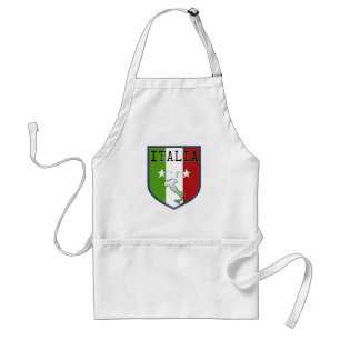 Blaue Italien-Flagge-Wappen-Kochtuch Schürze