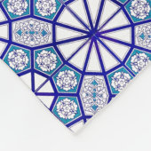 Blaue Iznik Fliesen-Decke Fleecedecke (Ecke)