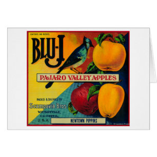Blaue-J Apple-Kiste LabelWatsonville, CA