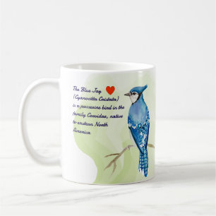 Blaue Jay-Aquarellmalerei Kaffeetasse