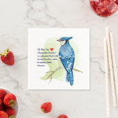 Blaue Jay-Aquarellmalerei Serviette (Beispiel)