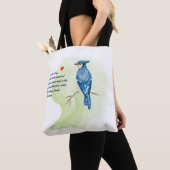 Blaue Jay-Aquarellmalerei Tasche (Von Nahem)