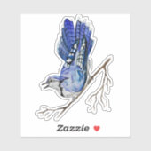 Blaue Jay Aufkleber (Blatt)