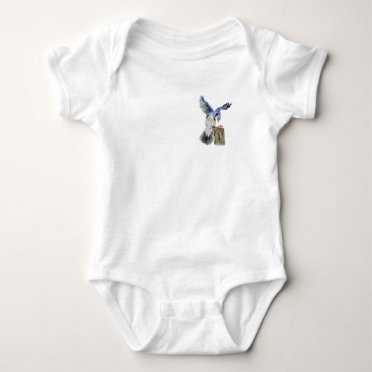 Blaue Jay Baby Strampler (Vorderseite)