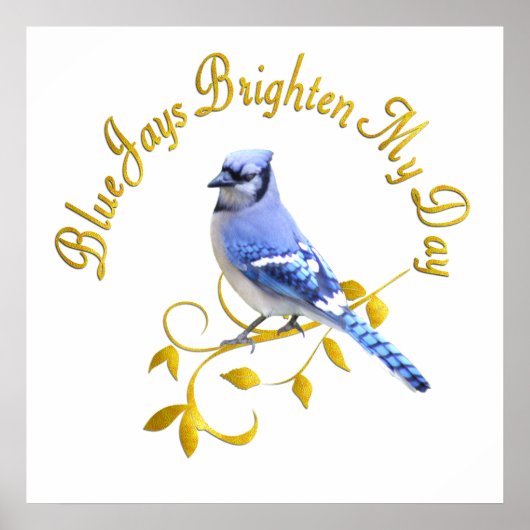 Blaue Jay Brighten Poster (Vorne)