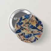Blaue Jay Button (Vorne & Hinten)