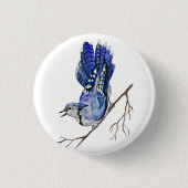 Blaue Jay Button (Vorderseite)