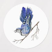 Blaue Jay Etiketten (Design 1)