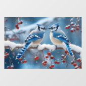 Blaue Jay Fensteraufkleber (Blatt)