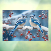 Blaue Jay Fensteraufkleber (Blatt 3)