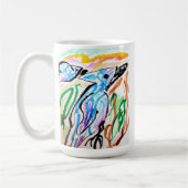 Blaue Jay fliegen Frühjahr-Zeit Kaffeetasse (Links)