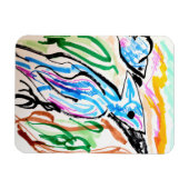 Blaue Jay fliegen Frühjahr-Zeit Magnet (Horizontal)