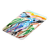 Blaue Jay fliegen Frühjahr-Zeit Magnet (Linke Seite)