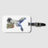 Blaue Jay Gepäckanhänger (Vorderseite (Horizontal))