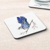 Blaue Jay Getränkeuntersetzer (Linke Seite)