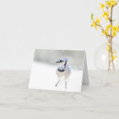 Blaue Jay-Gruß-Karte (freier Raum nach innen) Karte (Gelbe Blume)