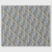 Blaue Jay im Schneesturm Geschenkpapier (Flach)