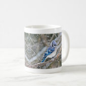 Blaue Jay im Schneesturm Kaffeetasse (VorderseiteRechts)