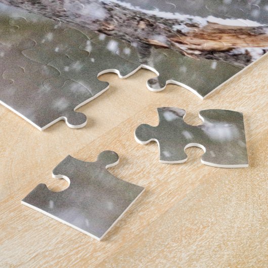 Blaue Jay im Schneesturm Puzzle (Seite)