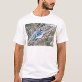 Blaue Jay im Schneesturm T-Shirt (Vorderseite)
