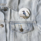 Blaue Jay im Winter Button (Beispiel)