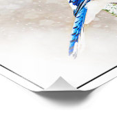 Blaue Jay im Winter Fotodruck (Ecke)
