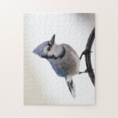 Blaue Jay im Winter Puzzle (Vertikal)