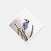 Blaue Jay im Winter Serviette (Ecke)