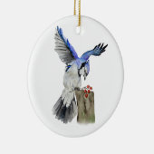 Blaue Jay Keramik Ornament (Rechts)
