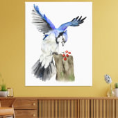 Blaue Jay Leinwanddruck (Insitu (Wohnzimmer))