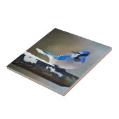 Blaue Jay-Malerei - Original Bird Art Fliese (Seite)