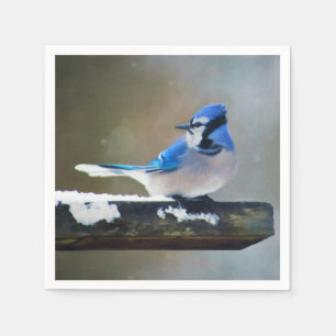 Blaue Jay-Malerei - Original Bird Art Serviette