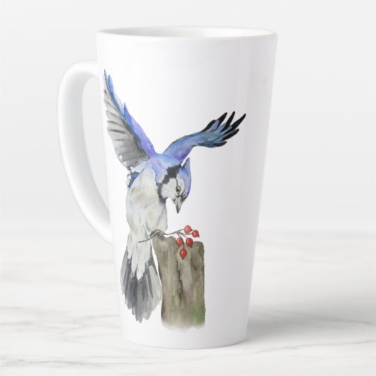 Blaue Jay Milchtasse (Linke Ecke)