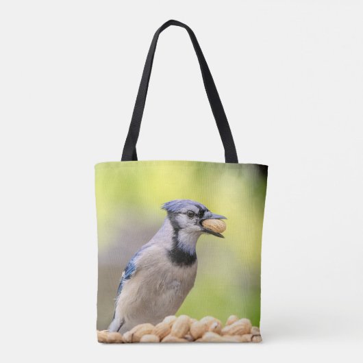 Blaue Jay mit Erdnuss Tasche (Rückseite)