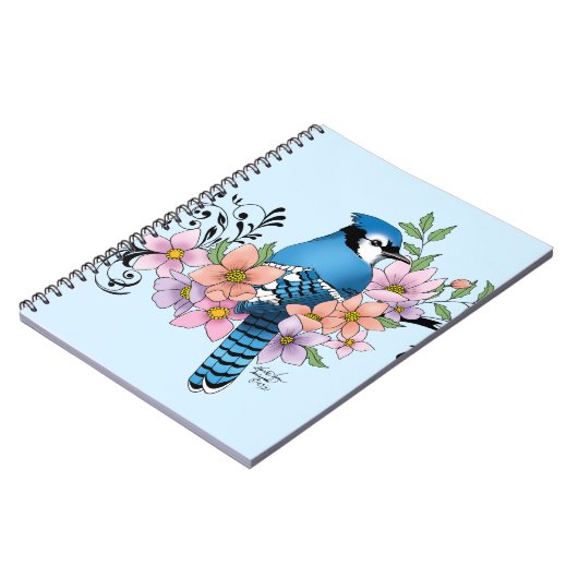 Blaue Jay Notizblock (Linke Seite)