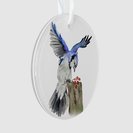 Blaue Jay Ornament (Vorderseite)