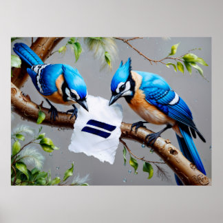 Blaue Jay Poster