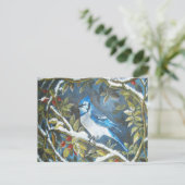 Blaue Jay Postkarte (Stehend Vorderseite)