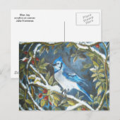 Blaue Jay Postkarte (Vorne/Hinten)