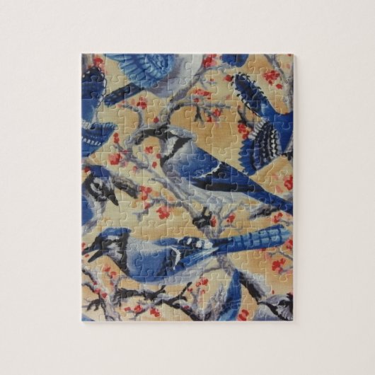 Blaue Jay Puzzle (Vertikal)