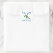 Blaue Jay Runder Aufkleber (Tasche)