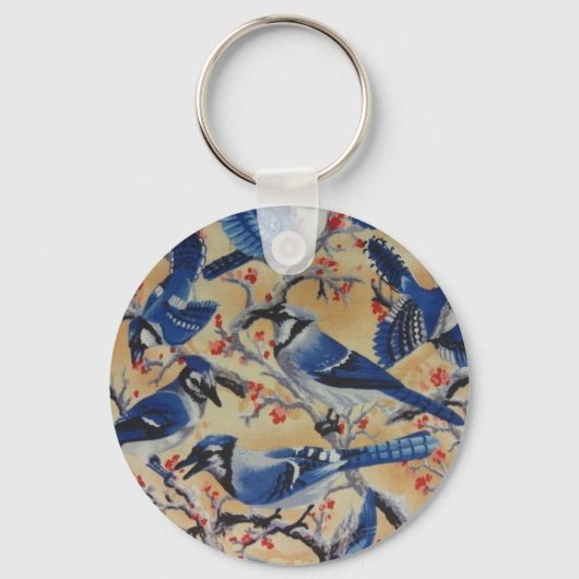 Blaue Jay Schlüsselanhänger (Vorderseite)