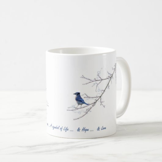 Blaue Jay-Tasse Kaffeetasse (VorderseiteRechts)