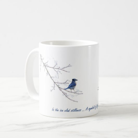 Blaue Jay-Tasse Kaffeetasse (Vorderseite Links)