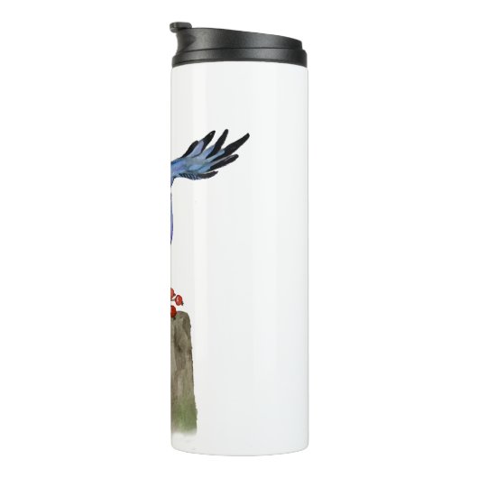 Blaue Jay Thermosbecher (Nach rechts gedreht)