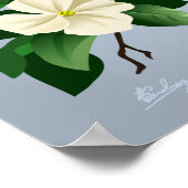 Blaue Jay unter Dogwood-Blume Poster (Ecke)